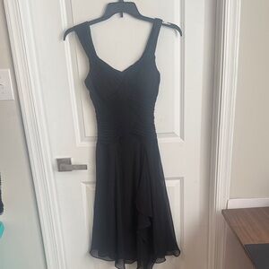 Elegant Asymmetrical Black Dress